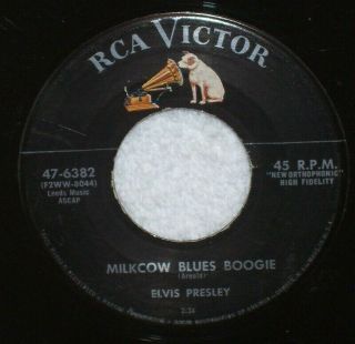 Elvis Presley Milkcow Blues Boogie 1955 Rca Victor Silver Line Label Sun Track
