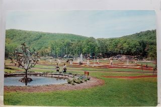 York Ny Tuxedo Sterling Forest Gardens Raintree Fountain Postcard Old View