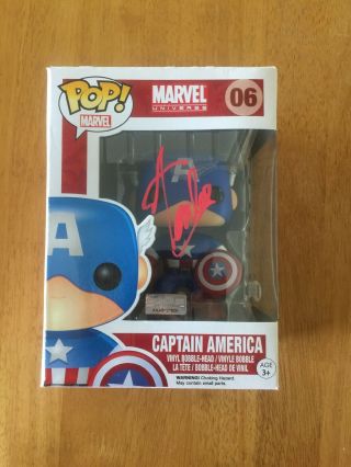 Stan Lee Signed Captain America Funko Pop Beckett/stan Lee