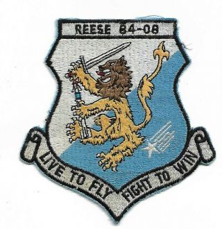 Usaf Patch Class Patch Upt 84 - 08 Reese Afb Live To Fly Fight To Win