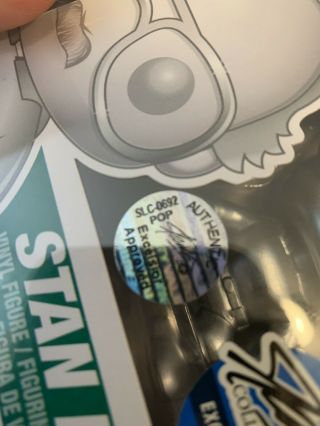 Funko Pop Stan Lee Silver 03 Signed Autograph Excelsior Approved Exclusive 3