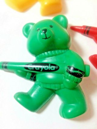 Vintage Biny & Smith Crayola Crayons SET OF 6 COLORED BEAR MAGNETS RARE HMM1 3