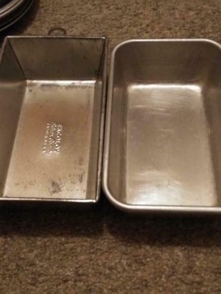 Set Of 2 - Vintage Nordic Ware & Ekcoloy Silver Beauty Steel Bread Baking Pans
