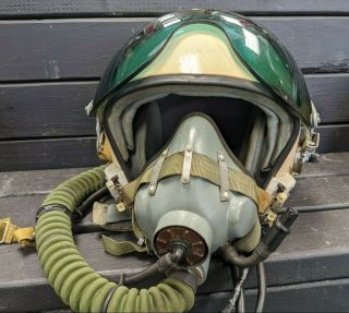 Cold War Soviet Union/USSR Military ZSh - 5A Flight Helmet w/ KM - 32 Oxygen Mask 2