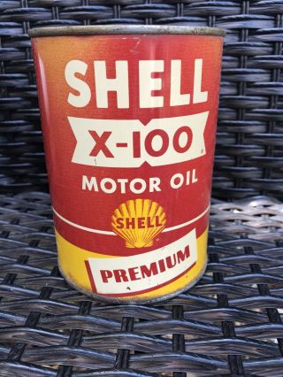 Shell X - 100 Motor Oil Quart Can Premium