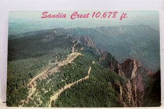 Mexico Albuquerque Sandia Mountains Crest Postcard Old Vintage Card View Pc