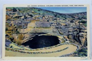 Mexico Nm Carlsbad Caverns National Park Cavern Entrance Postcard Old View