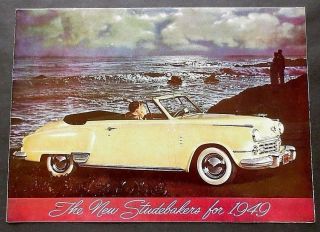 1949 Studebaker Champion Sales Folder 8.  5 By 11.  5 Inches St49f