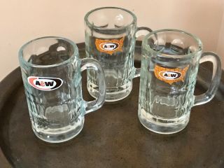 3 Vintage A&w Root Beer Mugs