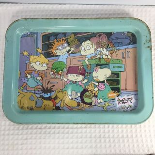 Vintage The Rugrats Tv Dinner Metal Tray 90s 1992 Nicktoons Nickelodeon Rare