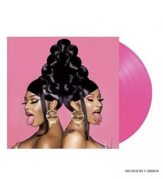 Cardi B Signed Autographed Wap 12” Pink Vinyl Lp Ltd Edition