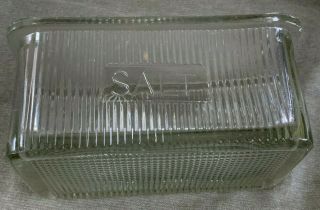 Antique Hoosier / Sellers Kitchen Cabinet Glass Salt Jar Canister Insert 2