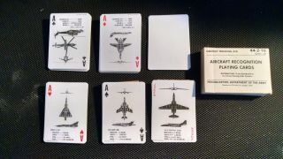1979 U.  S.  Army Aircraft Recognition Graphic Training Aid Playing Cards