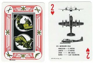 Vintage 1979 Us Army Aircraft Recognition Playing Cards 44 - 2 - 6 Box