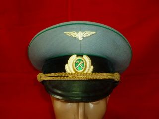 1975 Russian Soviet Railroad Railways Officer Uniform Grey Cap Size 59 Ussr