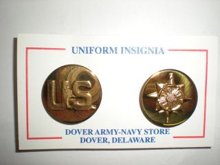 Us Army Military Inelligence Enlisted Collar Badges - 1 Pair