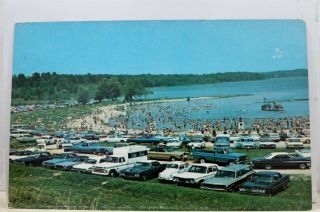 Indiana In Parke County Raccoon Lake Beach Postcard Old Vintage Card View Post