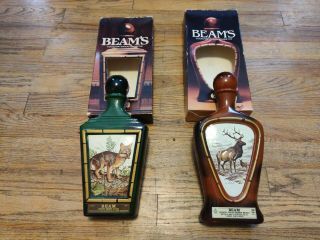 2 BEAM ' S Collector ' s Edition Volume XVII Grey Fox and The Elk Empty Bottles 3