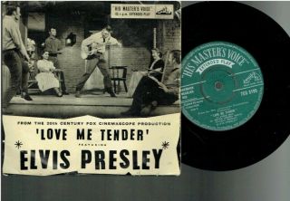 Elvis Presley Love Me Tender Ep Hmv 7eg 8199