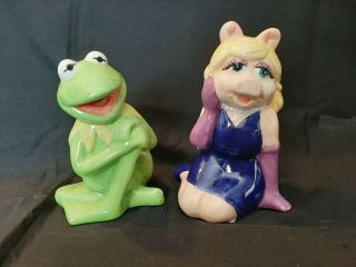 Muppets Treasure Craft Miss Piggy Kermit Salt Pepper Shakers Set