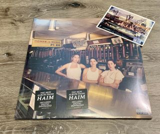 Haim - Women In Music Pt.  Iii Ltd Red Vinyl 2lp Signed Postcard