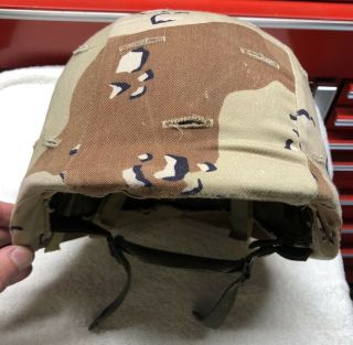 U.  S.  Military Pasgt Helmet Made With Kevlar.  Devils Lake Sioux Mfg.  Medium M - 5