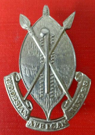 Rhodesian African Rifles Native Spears Shield Firmln London Cap Badge Rhodesia