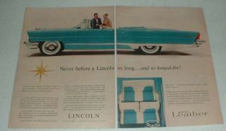 1956 Lincoln Premiere Convertible Car Ad - So Long