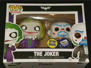 Funko Pop Joker/bank Robber (glow In The Dark) 2 Pack Slight Box Damage