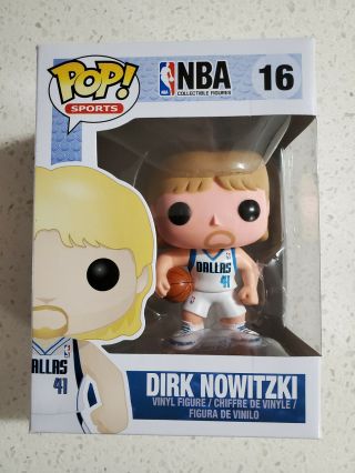 Funko Pop Holy Grail 16 NBA Dirk Nowitzki Dallas Mavericks Legend w/ Pop Stack 2