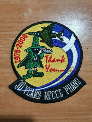 R F - 4 Phantom Hellenic Air Force 348 Trs Sqd Patch 30 Years Anniversary