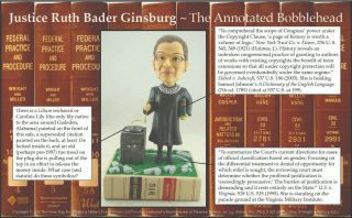 Green Bag Ruth Bader Ginsburg Bobblehead,  Not Opened Or Touched