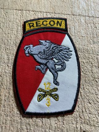1970s/1980s? Us Army Patch - Cavalry 12/3 Division Recon - Beauty