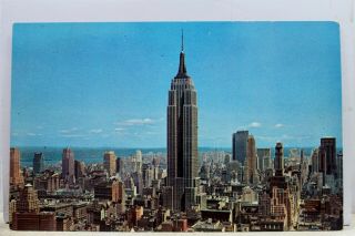 York Ny Nyc Empire State Building Rca Building Uptown Skyline Postcard Old