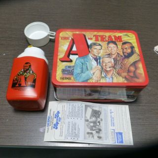 Vintage 1983 The A - Team Metal Lunch Box W/ Thermos