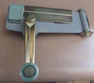 Vintage Mid Century Swing A Way Blue Wall Mount Can Opener With Bottle Opener