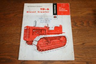 1951 International Harvester Td 6 Diesel Crawler Sales Brochure Service Supply C