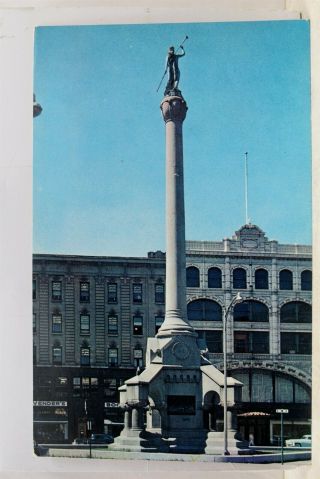 York Ny Troy Monument Square Rensselaer County Soldiers Sailors Postcard Old