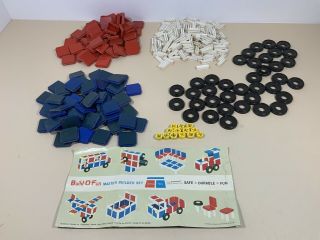 Vintage 1968 Tupper Toys Build - O - Fun Blocks With Instruction Booklet
