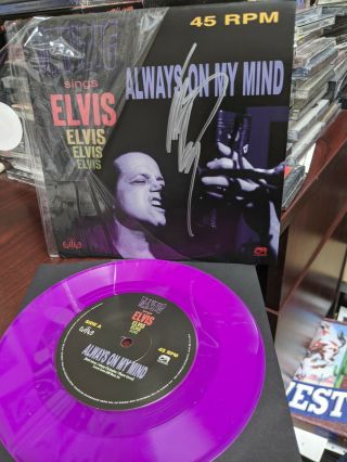 Danzig Sings Elvis - Always On My Mind / Loving Arms 7 Inch Purple Vinyl Signed