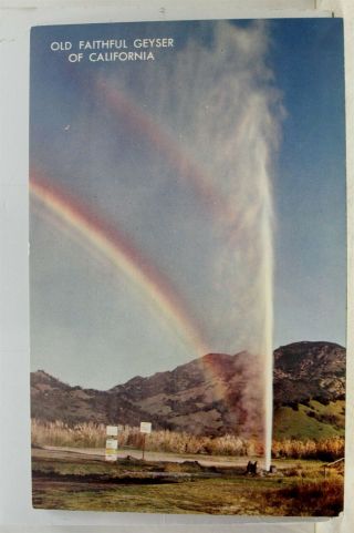 California Ca Napa Valley Old Faithful Geyser Postcard Old Vintage Card View Pc