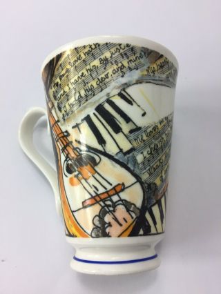 Roy Kirkham Melody Coffee - Tea Fine Bone China Mugs Set Of 2 1997 Made England