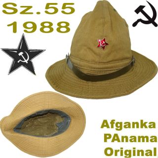 Sz 55 Rare Afganka Panama Soviet Army Soldier Officers Hot Areas 1988