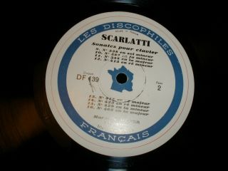 Marcelle Meyer Scarlatti Piano sonata/Les Discophiles Francais DF139 Made France 3