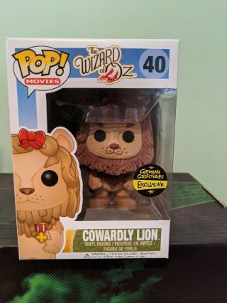 Funko Pop Gemini Movies The Wizard Of Oz Cowardly Lion Flocked Exclusive