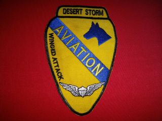 Desert Storm Patch Us 1st Cavalry Division Combat Aviation Brigade Winged Attack