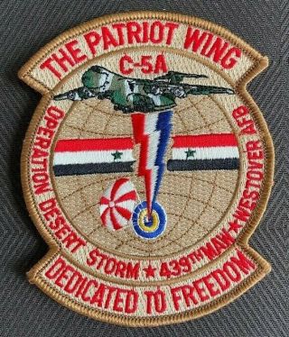 Patriot Wing Desert Storm Westover Afb Embroidered Patch