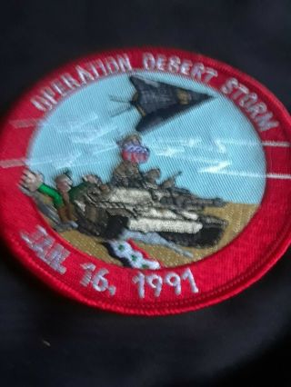 Operation Desert Storm Jan 16 1991 Us Army Patch -