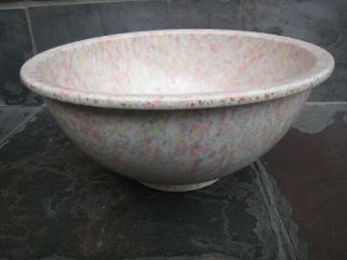 9 3/4 Inch Confetti Colored Pink Yellow Blue Texas Ware Plastic Mixing Bowl.  118