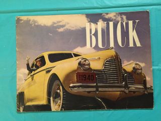 1940 Buick " Century Special Roadmaster " Car Dealer Showroom Sales Brochure
